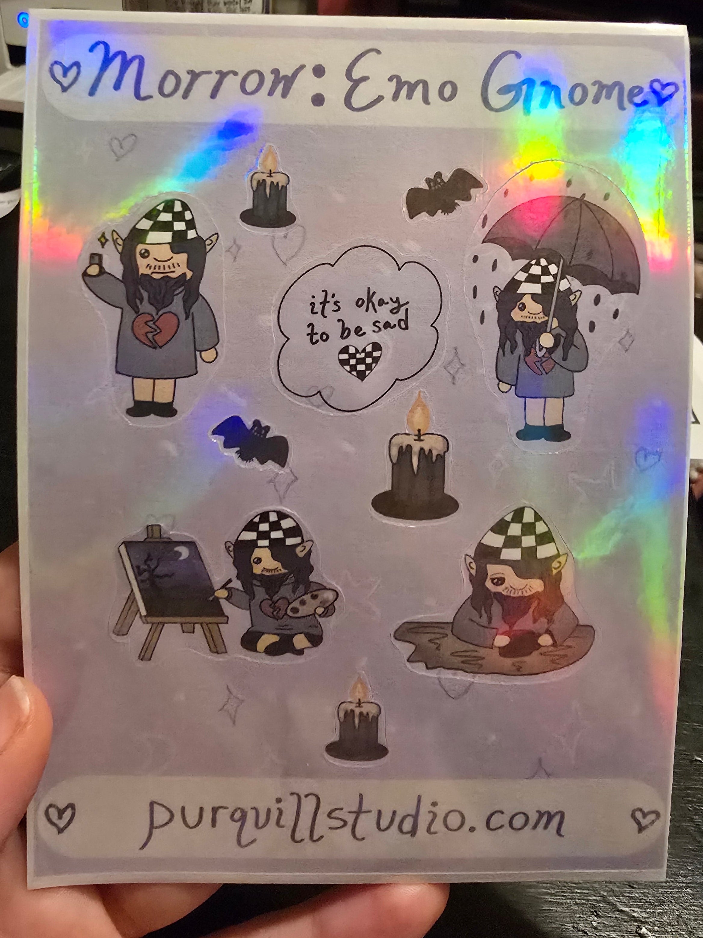Morrow Emo Gnome Sticker Sheet