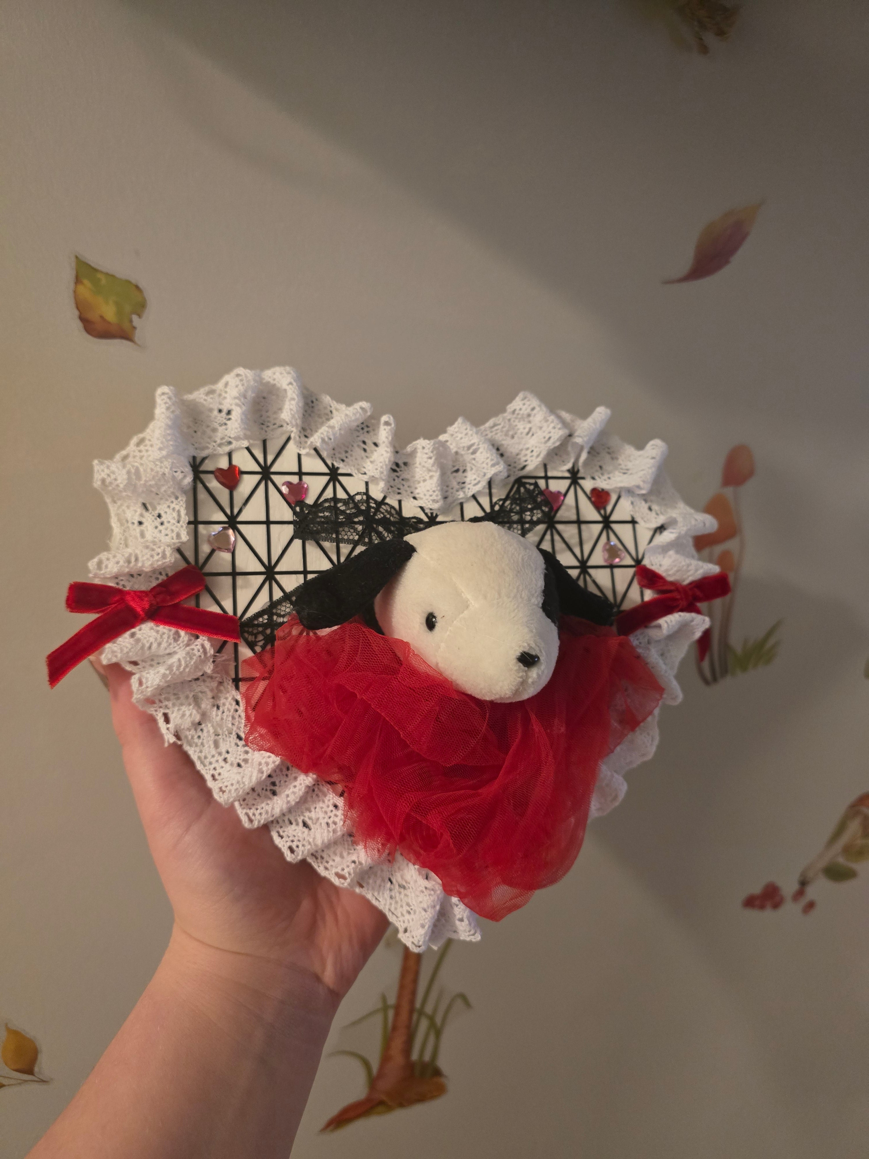 Valentine Puppy Plushie Taxidermy