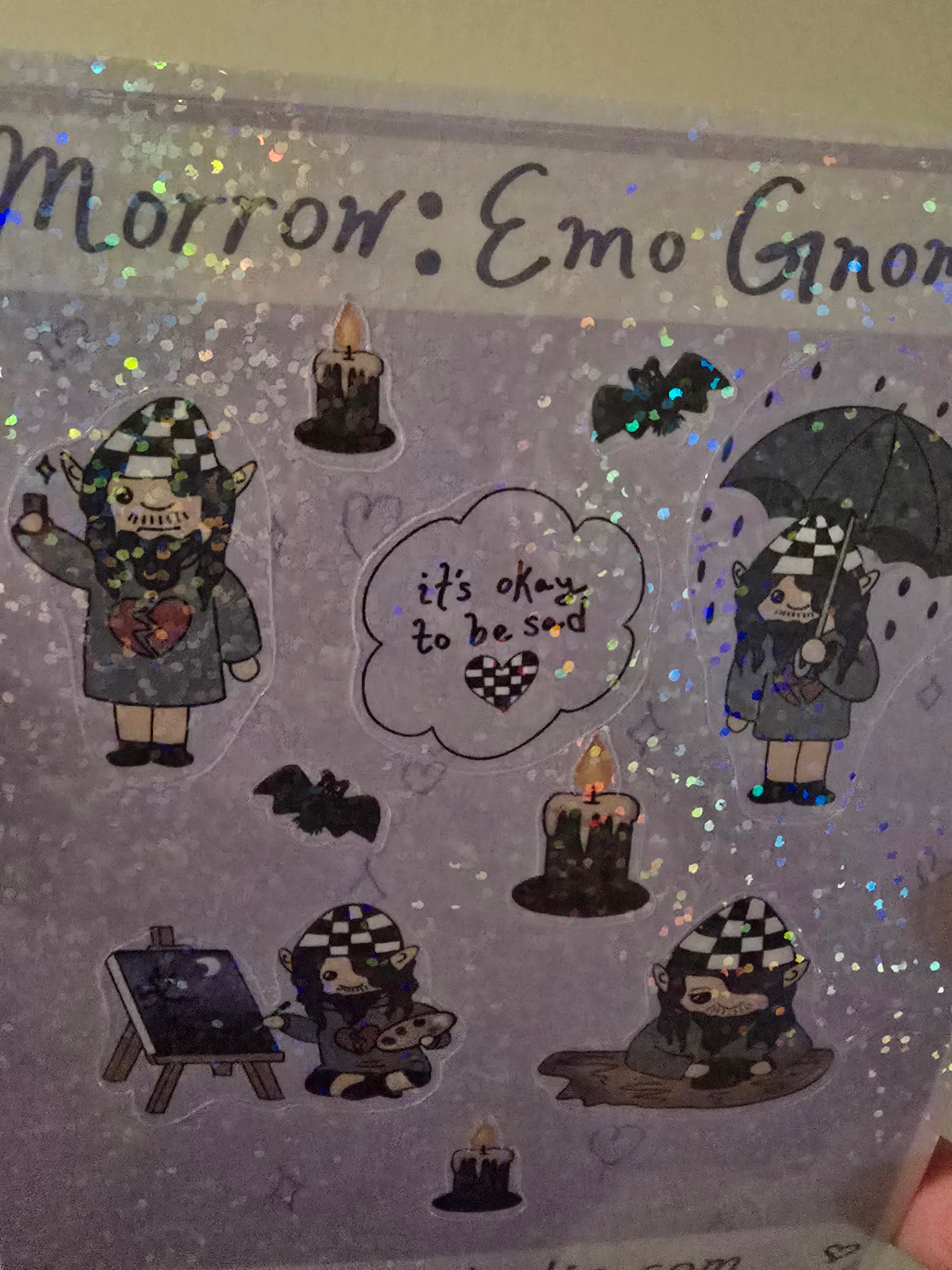 Morrow Emo Gnome Sticker Sheet