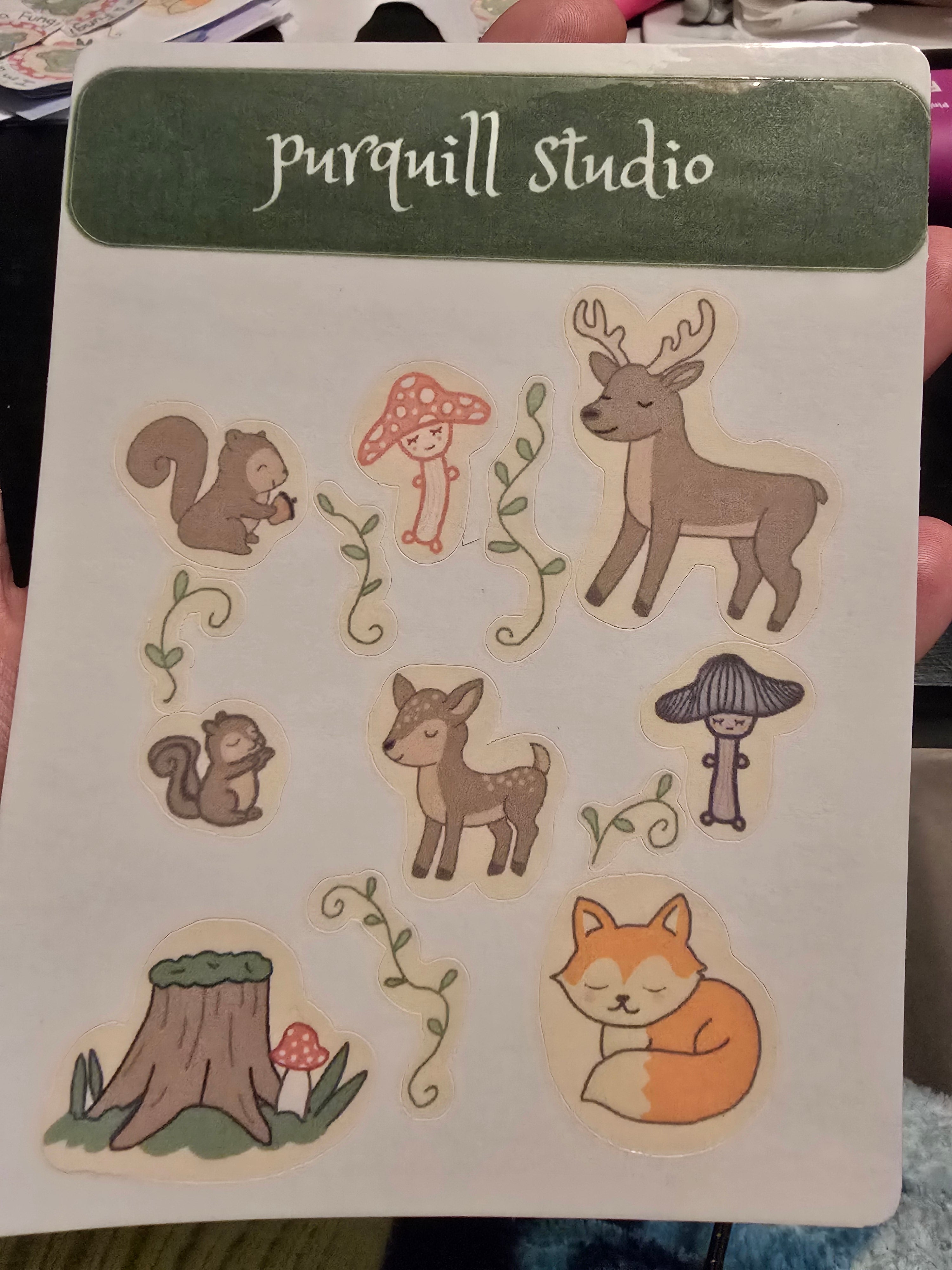 Woodland Creatures Sticker Sheet Kiss-cut