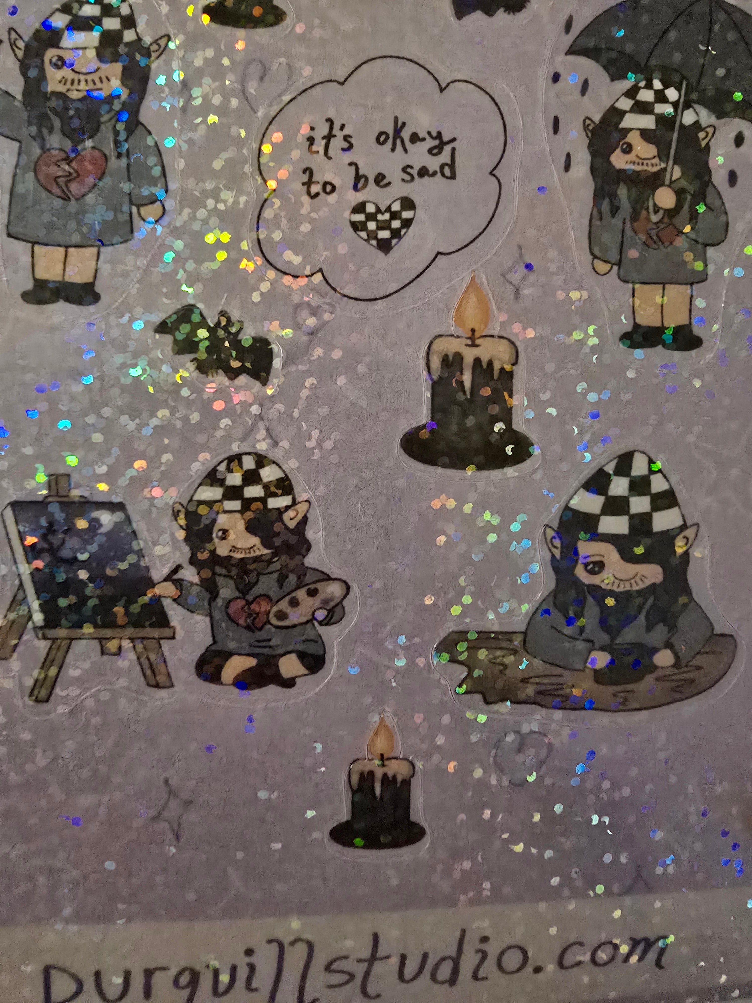 Morrow Emo Gnome Sticker Sheet