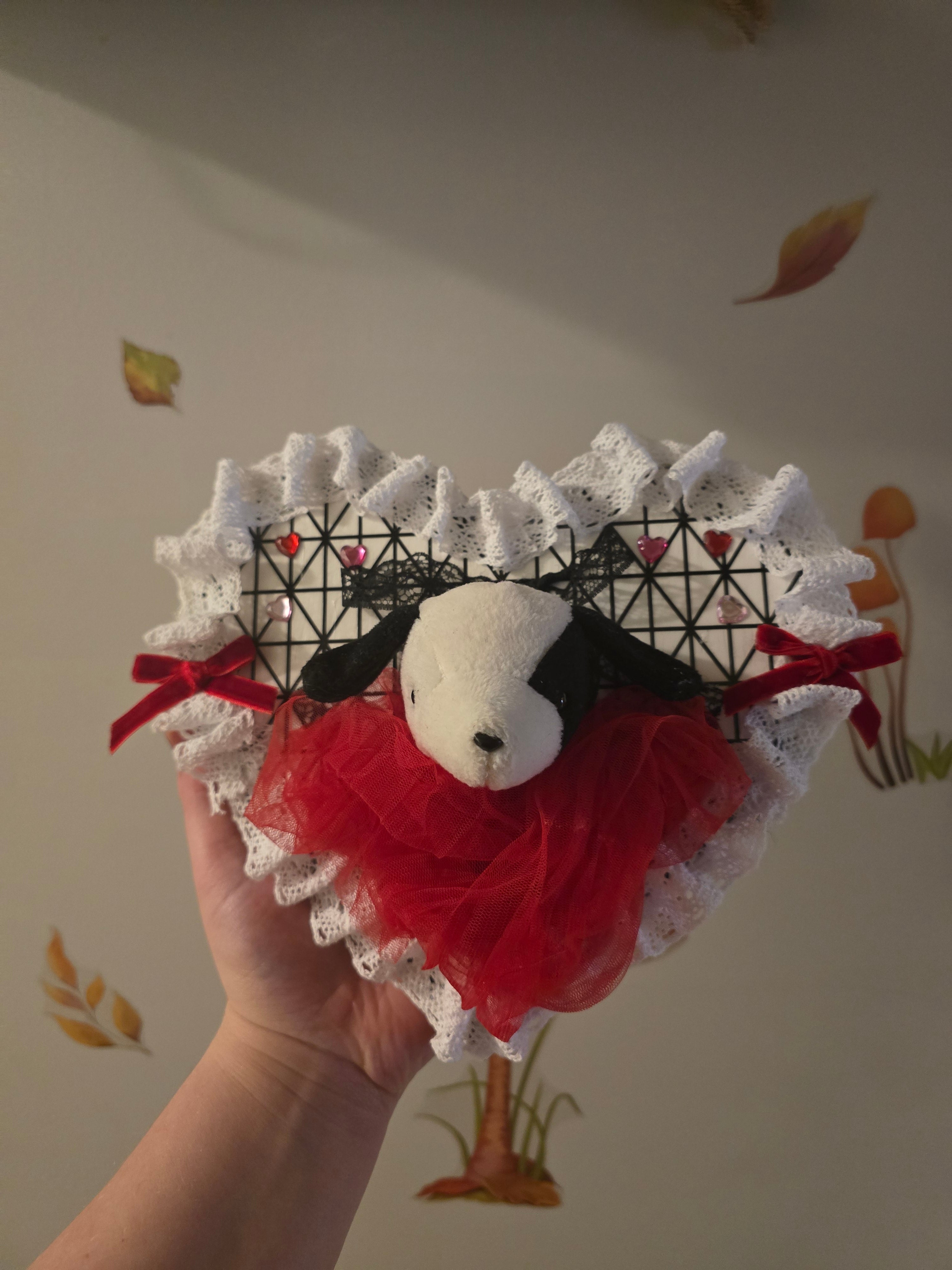 Valentine Puppy Plushie Taxidermy