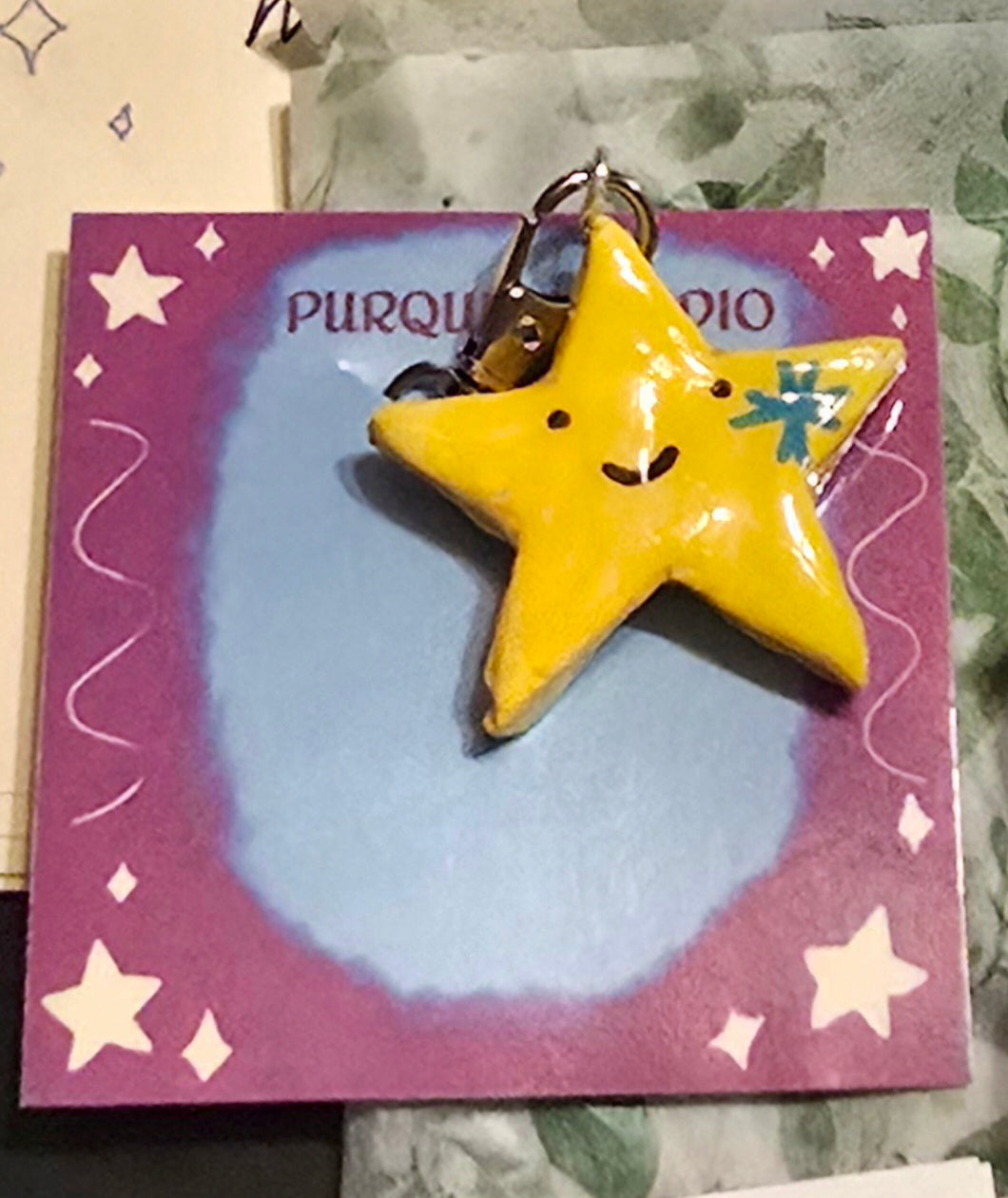 Little Star Clay Charm Keychain