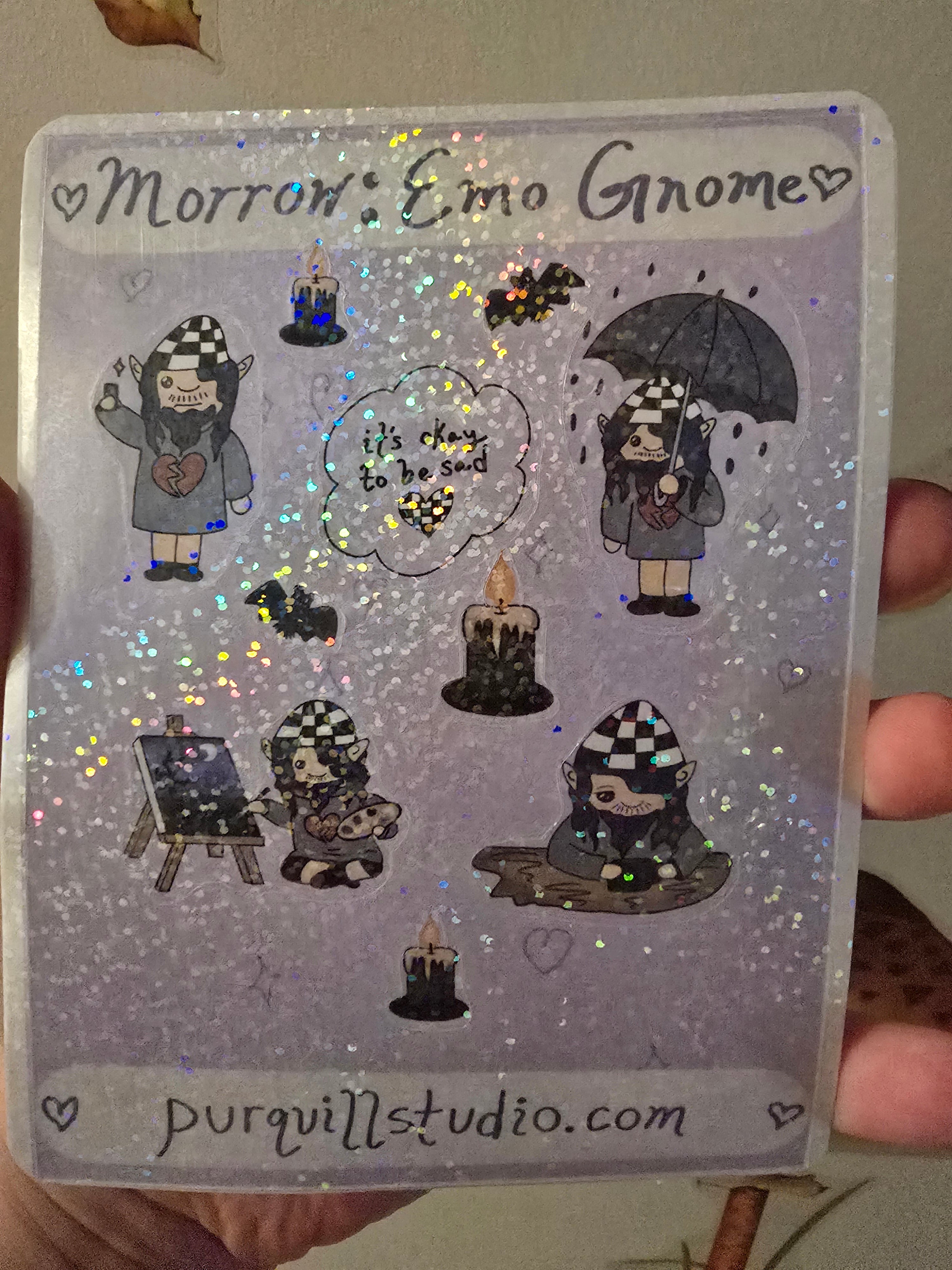 Morrow Emo Gnome Sticker Sheet